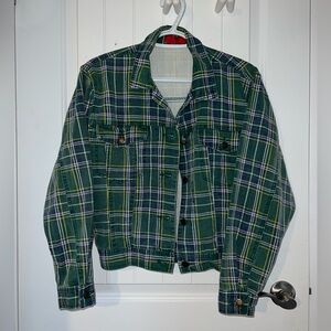 Vintage green plaid jacket